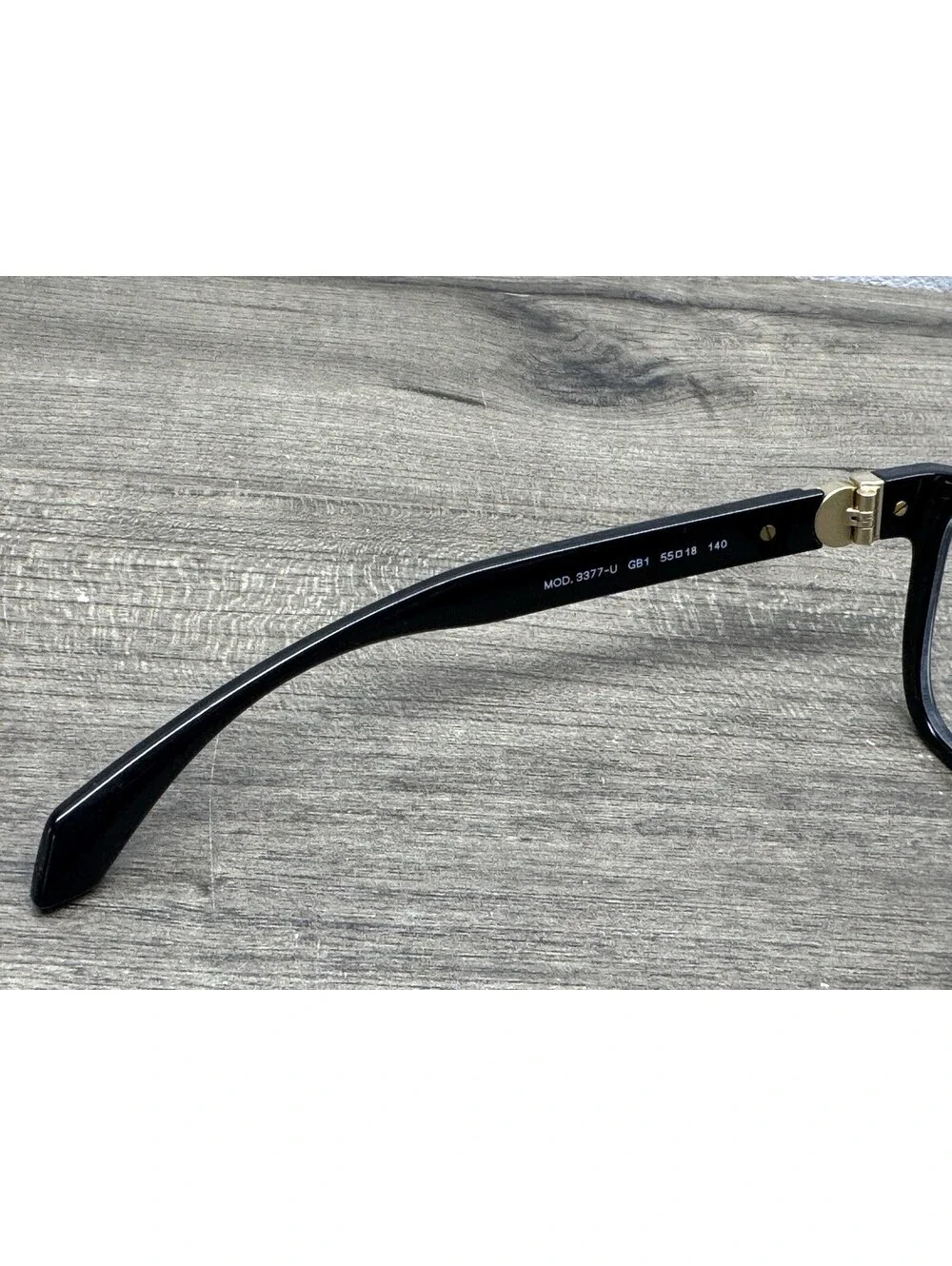 Versace Designer Eyeglasses 3377-U GB1 Black Square Full Rim Frames 55[]18-140